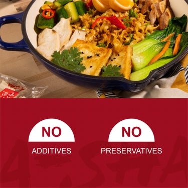 A-SHA Healthy Ramen Noodles, Extra-Wide Knife Cut Style Noodles with Sesame Paste Sauce, Vegetarian Noodles, Flat, Extra-Wide Noodles, 1 Bag, 4 Servings